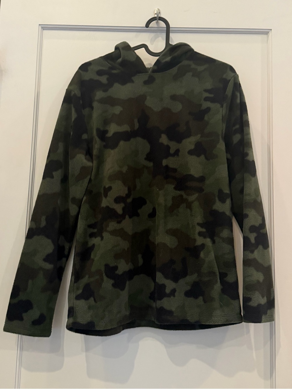 Cat & Jack Boys 12/14 camo camouflage fleece hoodie pullover sweatshirt, large
